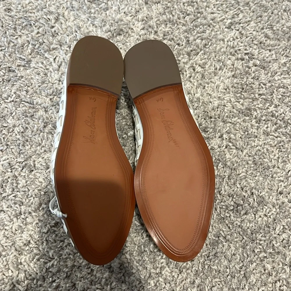 NWOB Sam Edelman White Woven Rishel Loafers